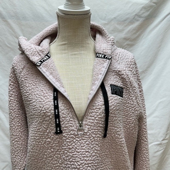 PINK Victoria’s Secret Pink Half Zip Jacket Size Small - Picture 3 of 9